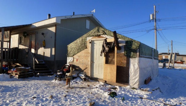 One example of the sub-standard housing at Attawapiskat.