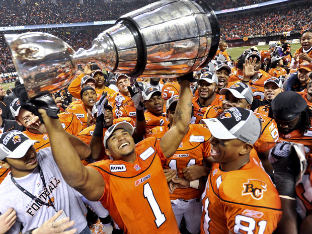 Arland Bruce and the rest of the gang celebrate this past year's victory.